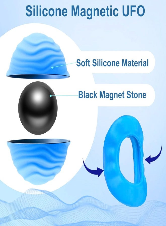 Sizobi Magnetic Fidget Balls Silicone Fidget Toys for Adults & Teens,4PCS Stress Relief Sensory Toys for Autism ADHD Anxiety,Quiet UFO Office Desk Stress Toys,Stocking Stuffers for Women Men Teen Gift - Image 2